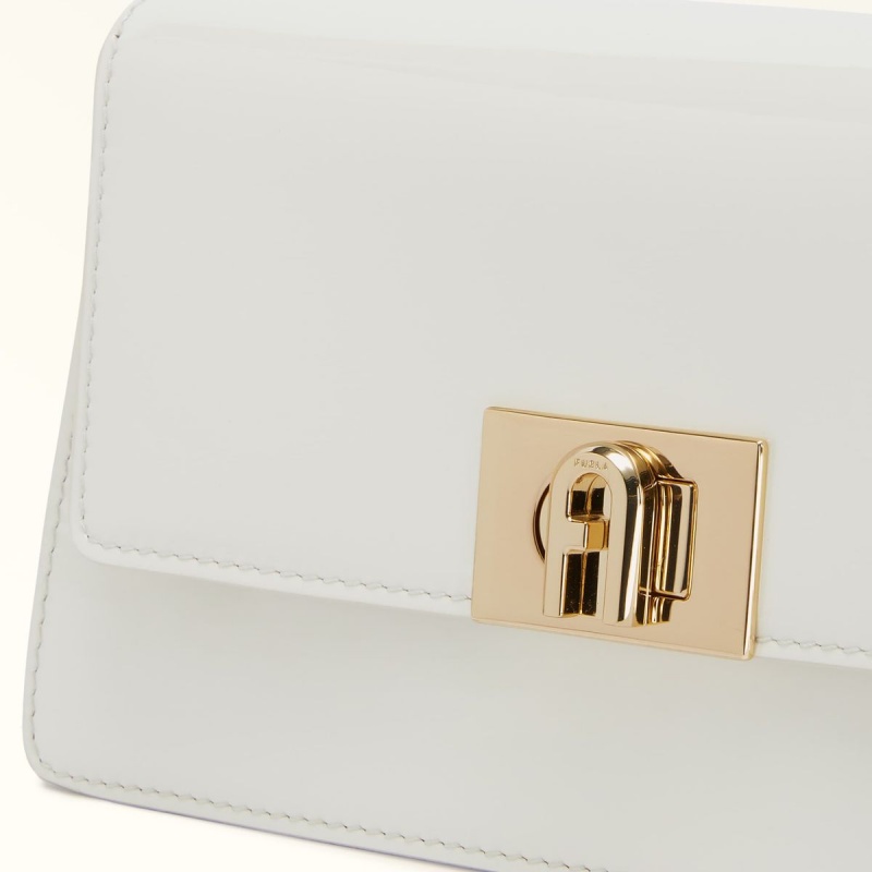 White Furla ZOE Women's Shoulder Bags | HPCDBU457