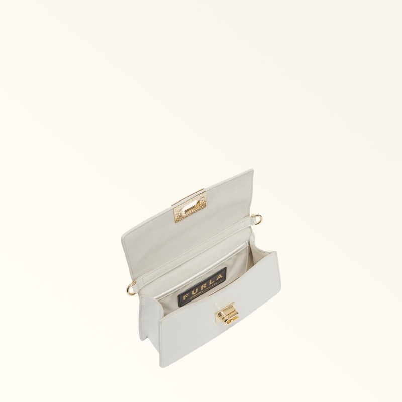 White Furla ZOE Women's Shoulder Bags | HPCDBU457