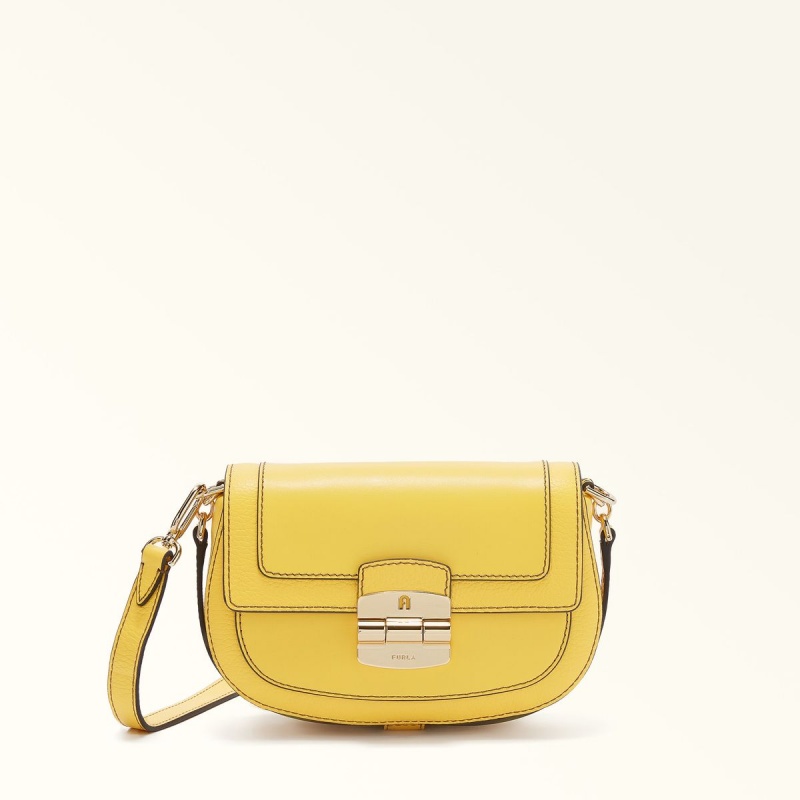 Yellow Furla CLUB 2 Women\'s Crossbody Bags | ZLOUGC953