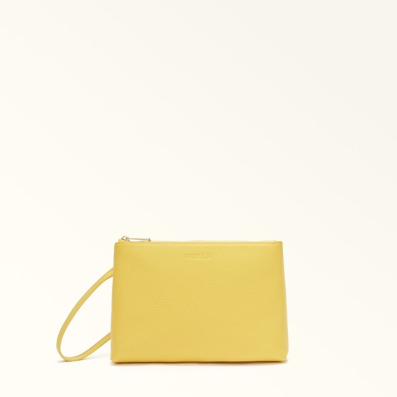 Yellow Furla OPPORTUNITY Women\'s Pouches | HLZYMA286